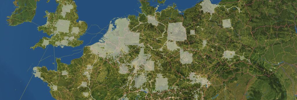 Tile hunting europe map